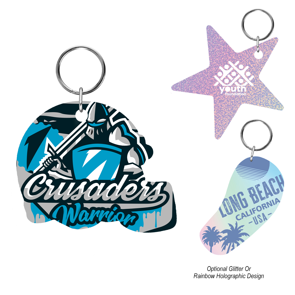 Custom Shape Acrylic Key Tag - Up To 6 Sq. In.