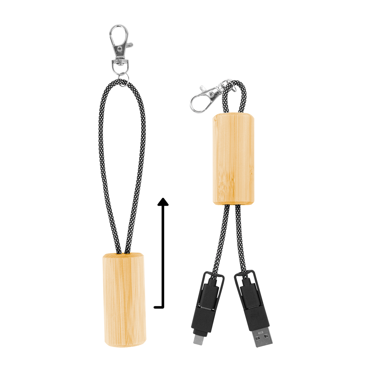 Bamboo Slider Multi-Charging Cables