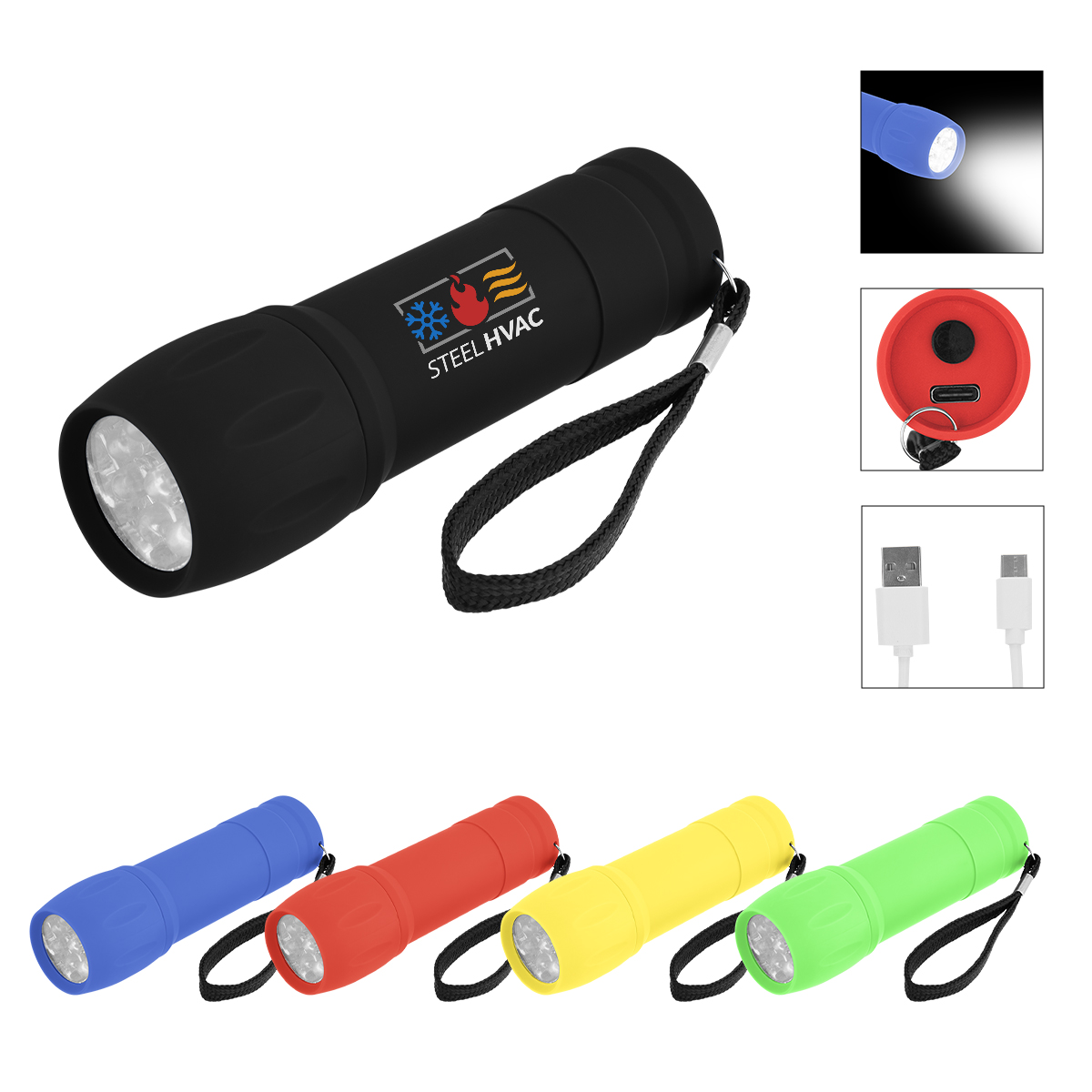 Rechargeable Rubberized Torch Light 2.0