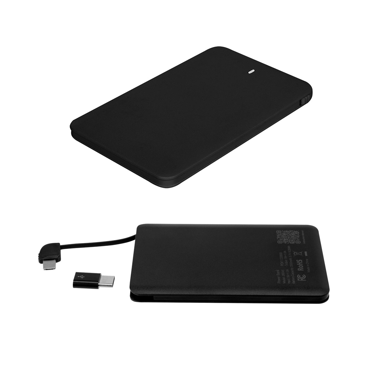 Slim 2,500 mAh 3-In-1 Power Bank