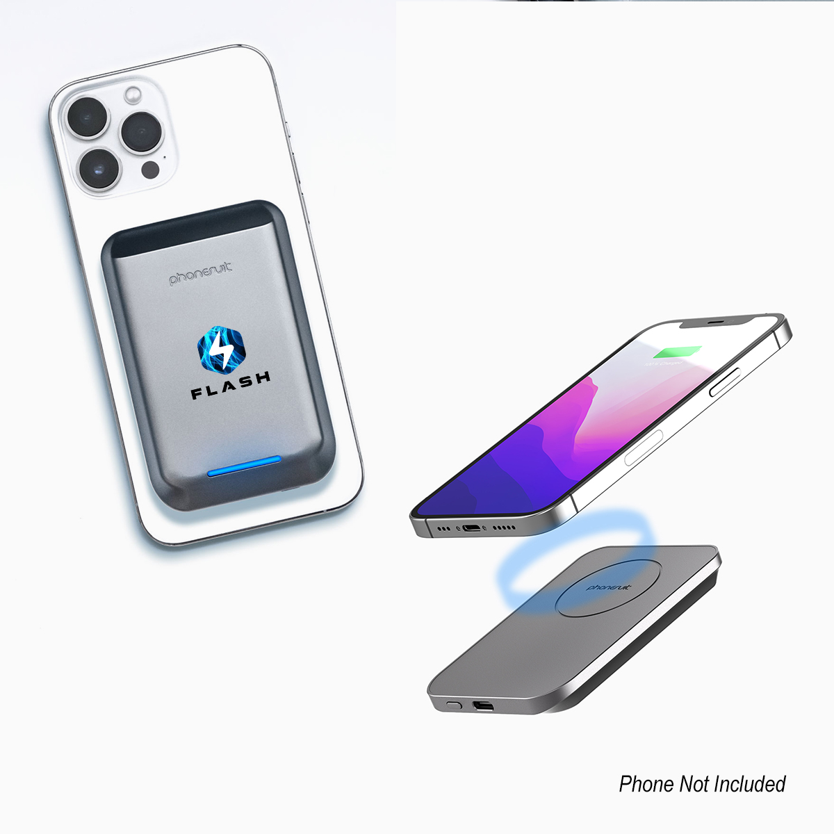 5,000 mAh PhoneSuit® Mag Max Wireless Portable Pocket Charger & Battery Pack