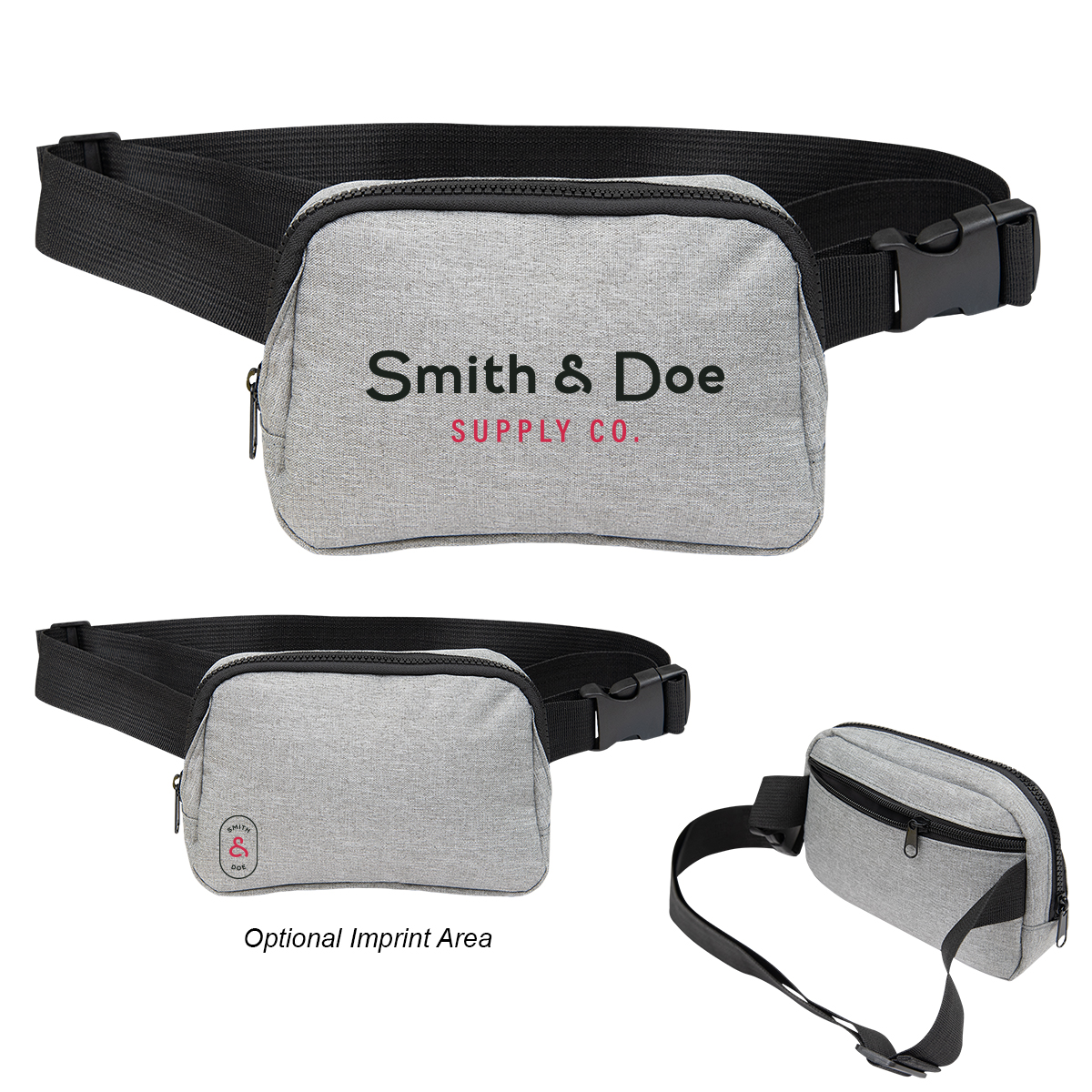 Everett rPET Heathered Belt Bag