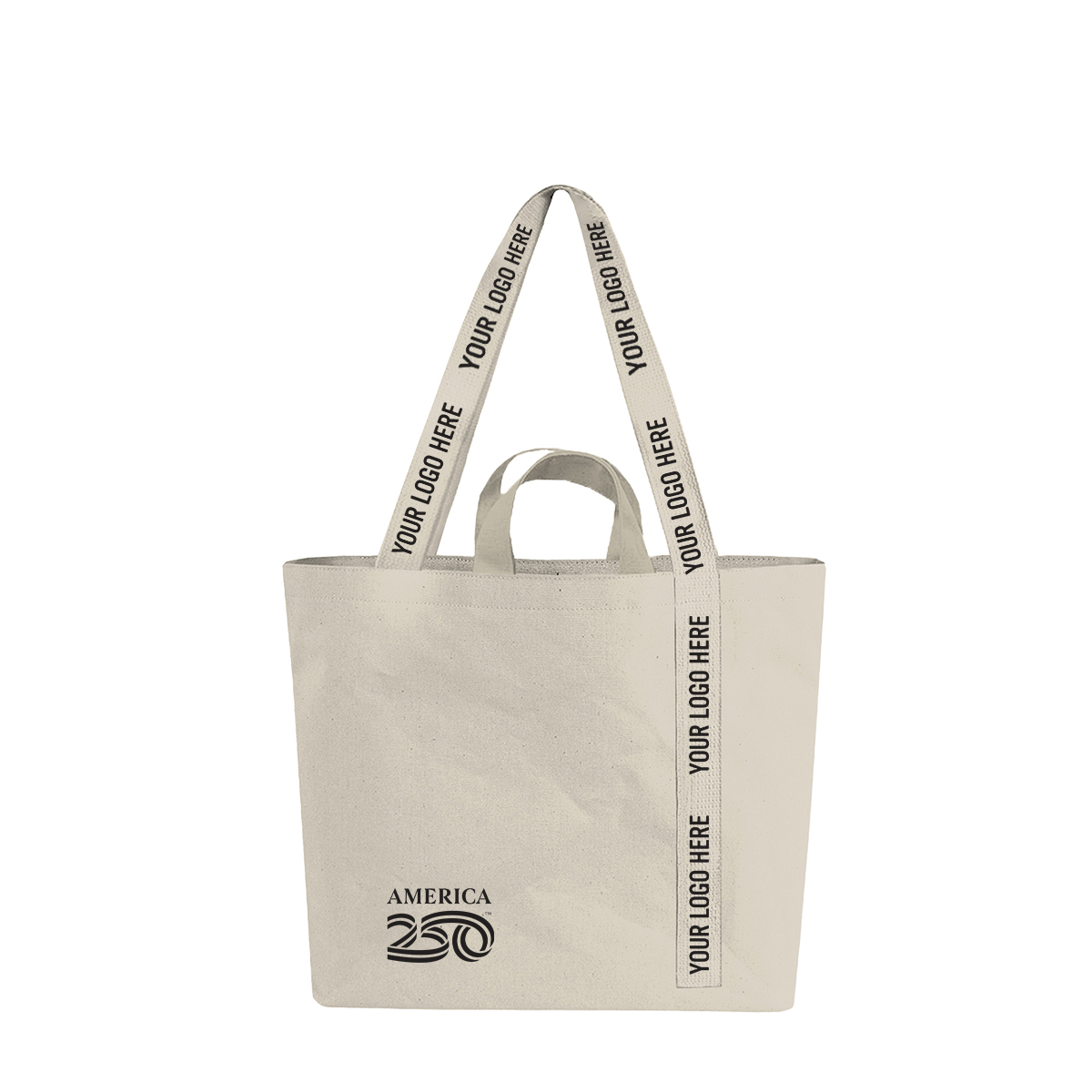 America250â„¢ 14 oz. Recycled Mono-Strap Canvas Tote Bag