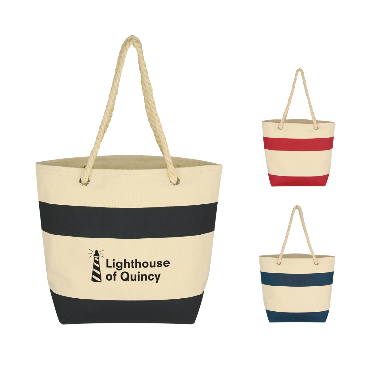 Cruising 16 Oz. Cotton Canvas Tote Bag With Rope Handles