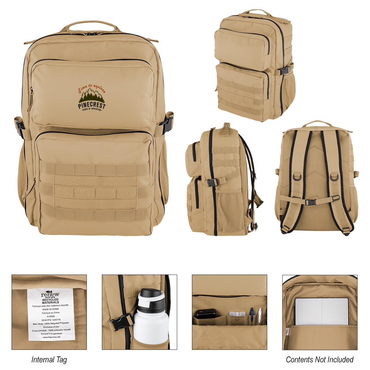 Kenny rPET Tactical Laptop Backpack