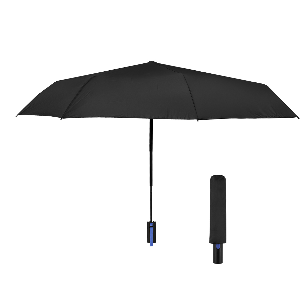 42" Arc Telescopic Folding Umbrella With 100% rPET Canopy