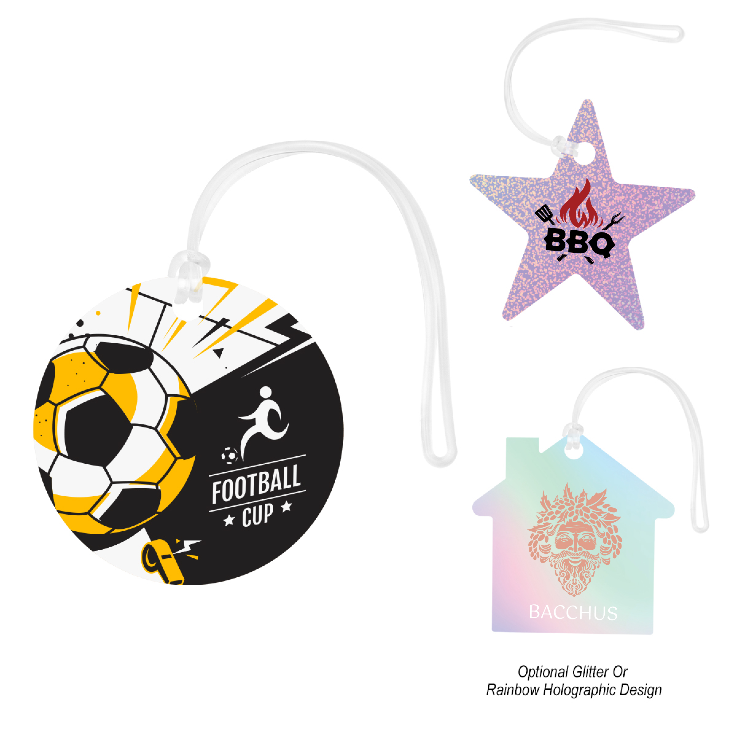 Custom Shape Acrylic Luggage Tag - Up To 4 Sq. In.