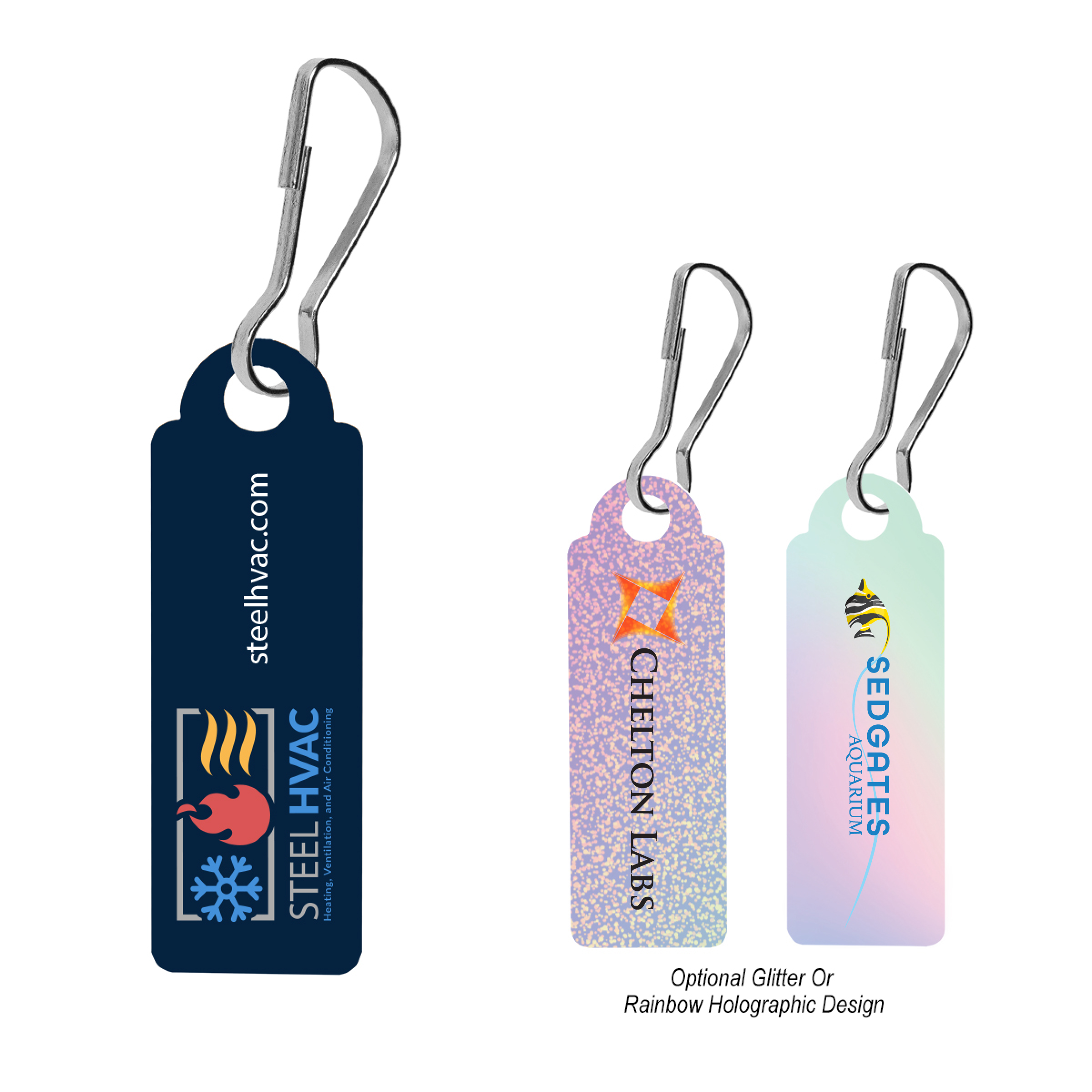 Acrylic Zipper Pull - Rectangle