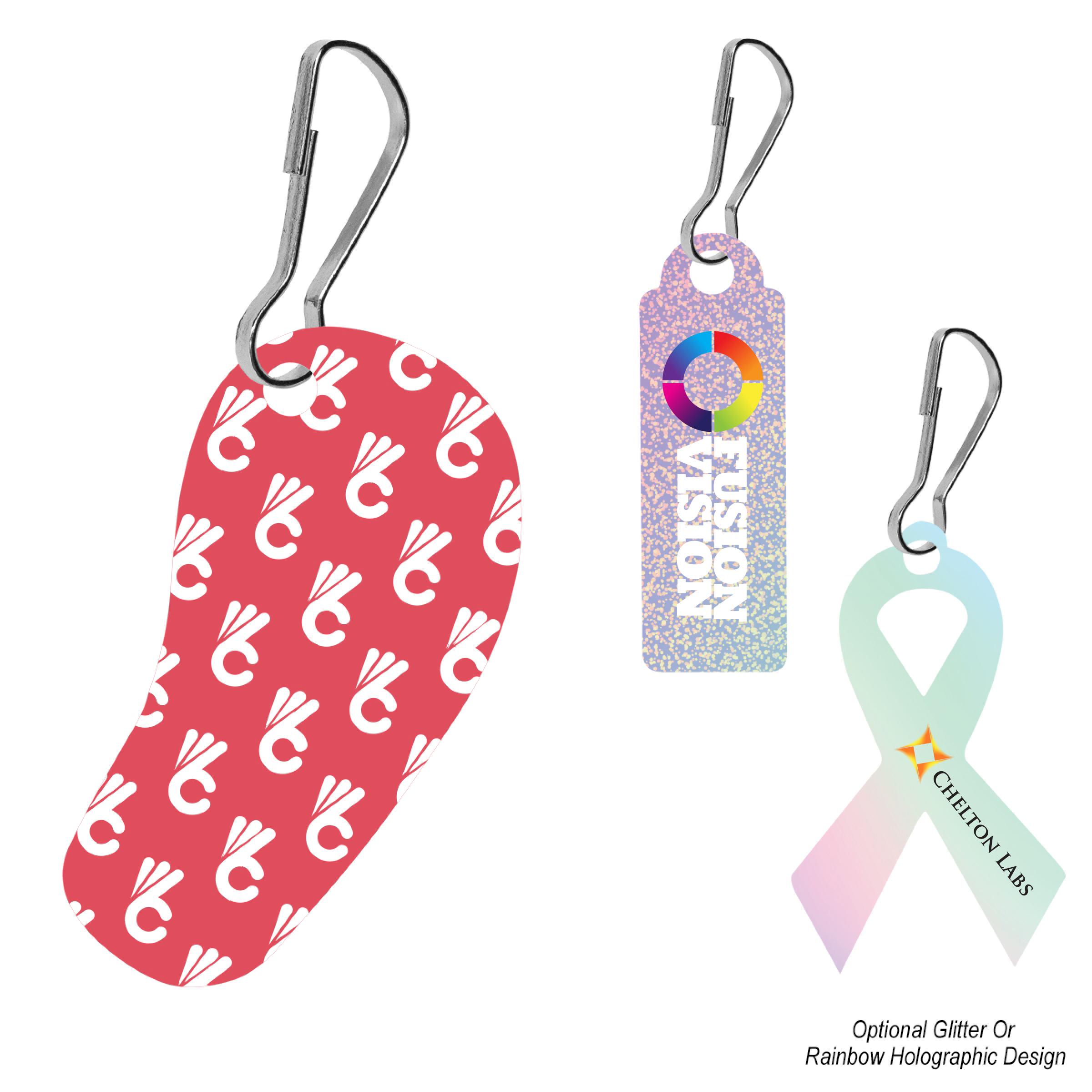 Custom Shape Acrylic Zipper Pull - Up To 4 Sq. In.