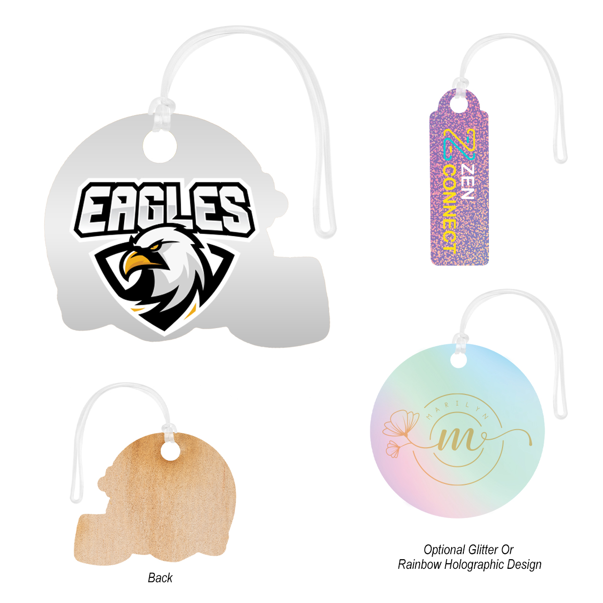 Full Color Wood Luggage Tag - 9"