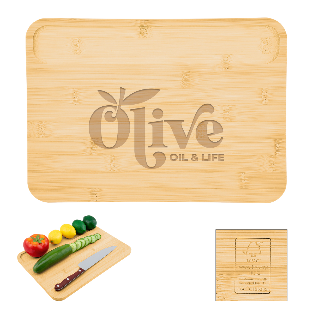 Pro Prep Bamboo Cutting Board